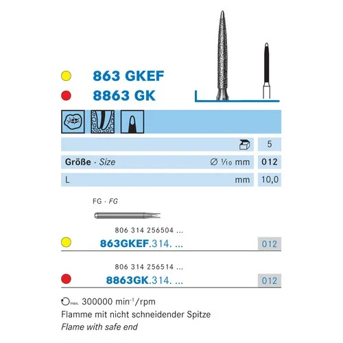 KOMET FG DIAMANT 863GKEF012 (5st)