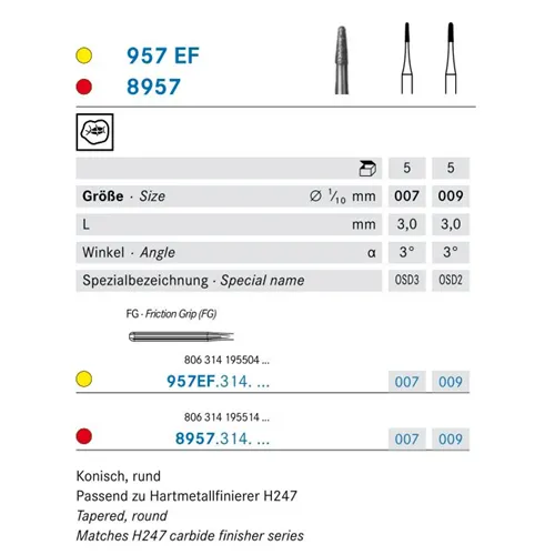 KOMET FG DIAMANT 8957/007 (5st)