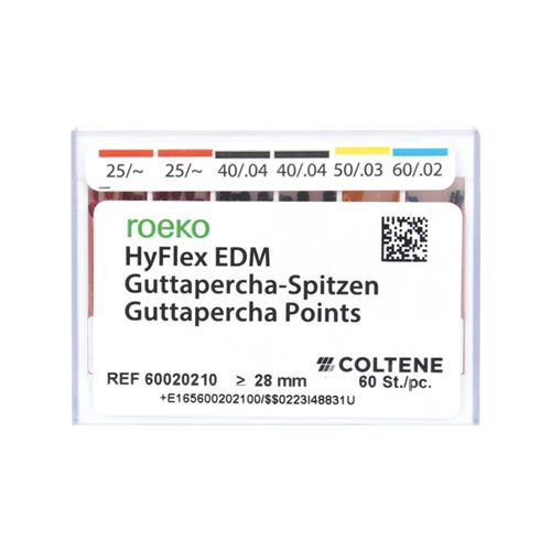 COLTENE HYFLEX EDM GUTTA PERCHA POINTS ROEKO 28 MM ASSORTMENT COMPLEET