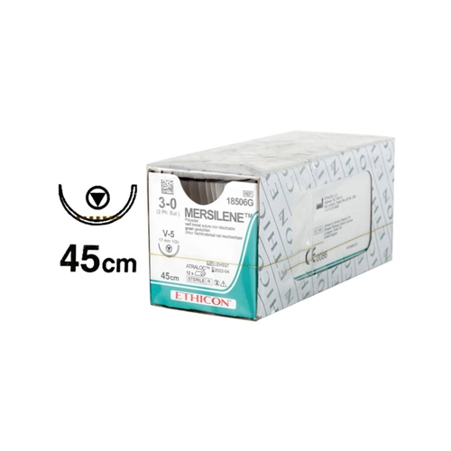 ETHICON SILK SUTURE MERSILENE 3-0 CUTTING ROUND 17mm 18506G (12x45cm)