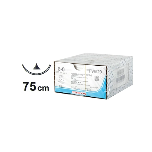 ETHICON SILK SUTURE 6-0 CUTTING PRIME 16mm W529H (36x45cm)