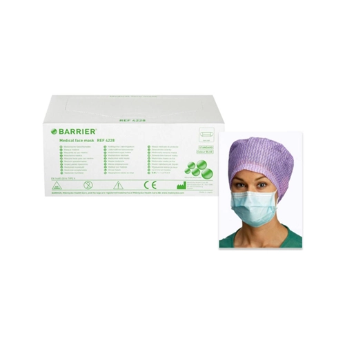 MÖLNLYCKE SURGINE FACE MASKS TYPE II WITH EARLOOP BLUE (50st)
