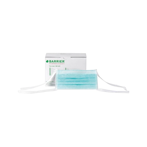 MÖLNLYCKE SURGINE FACE MASKS TYPE II GREEN TIE-ON (60st)