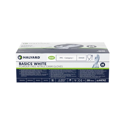 HALYARD NITRILE BASICS HANDSCHOEN WIT MEDIUM (200st)