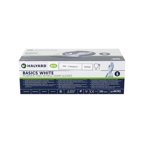 HALYARD NITRILE BASICS HANDSCHOEN WIT SMALL (200st)