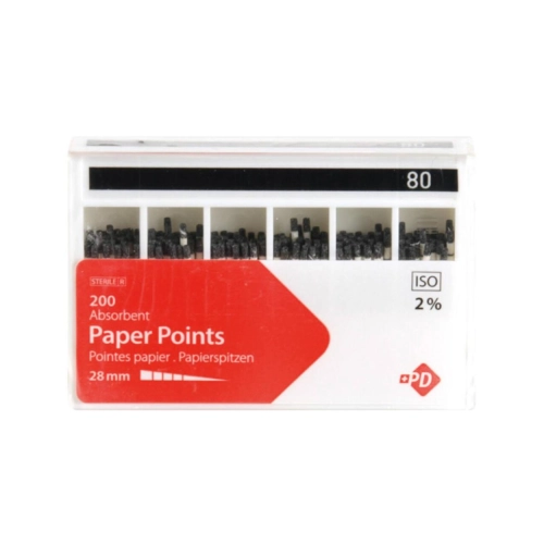 PRODUITS DENTAIRES COLOR PAPER POINTS NR.80 (200st)