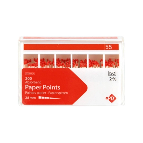PRODUITS DENTAIRES COLOR PAPER POINTS NR.55 (200st)