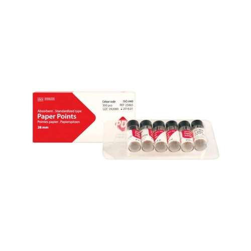 PRODUITS DENTAIRES COLOR PAPER POINTS NR.40 (200st)
