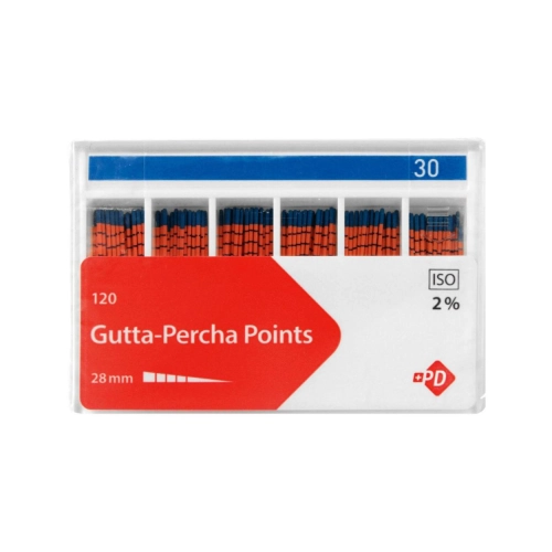 PRODUITS DENTAIRES GUTTA PERCHA POINTS 2% PINK NR.30 (120st)