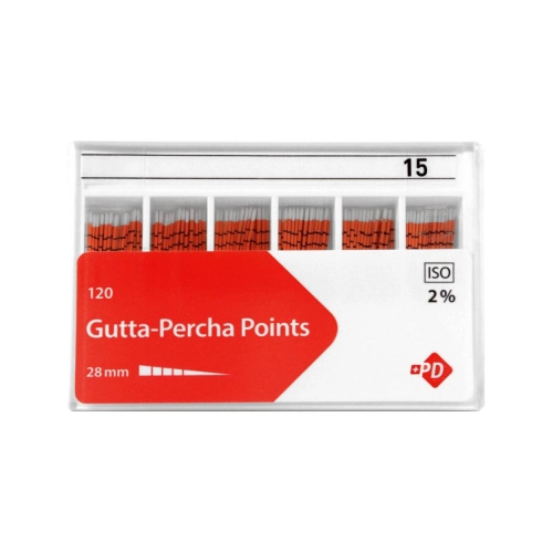 PRODUITS DENTAIRES GUTTA PERCHA POINTS 2% PINK NR.15 (120st)