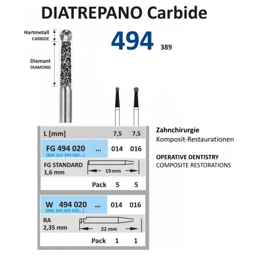 HORICO FG CARBIDE/DIAMANT 494020/016 (5st)