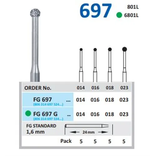 HORICO FG DIAMANT 697G018 (5st)