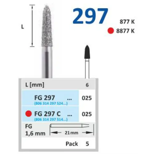 HORICO FG DIAMANT 297C025 (5st)