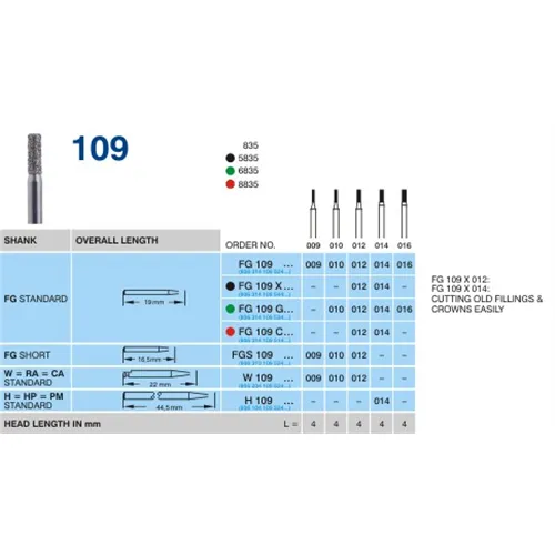HORICO FG DIAMANT 109G010 (5st)