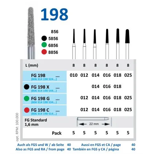 HORICO FG DIAMANT 198G016 (5st)