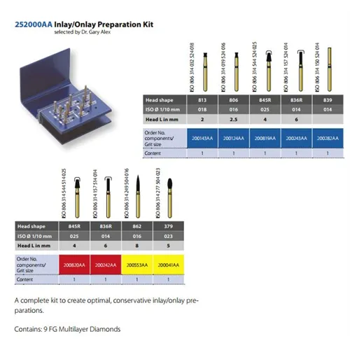 DIATECH INLAY ONLAY KIT (Dr. Gary Alex) 252000AA