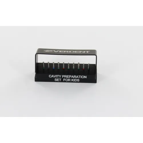 FHS CAVITY PREPARATION SET KIDS (10 BOREN + HOUDER)
