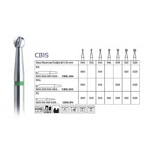 FHS RA-LANG CARBIDE CB1S/010 (5st)