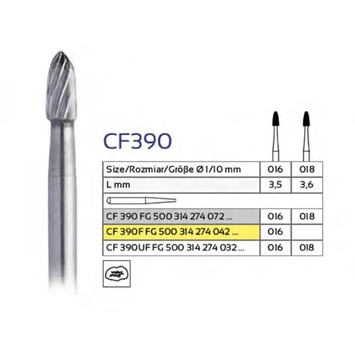 FHS FG CARBIDE CF390F/016 (5st)