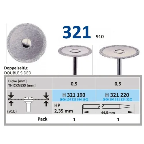 HORICO HP DIAMANT SCHIJF 321/190 (1st)
