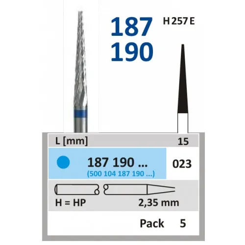 HORICO HP CARBIDE FRAIS 187190/023 (5st)