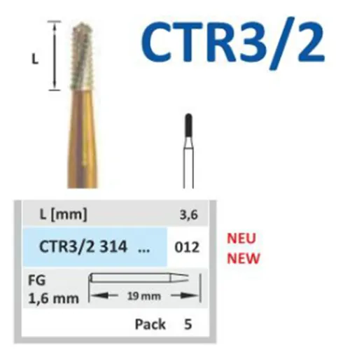 HORICO FG CARBIDE CROWN CUTTER CTR3/2-012 (5st)