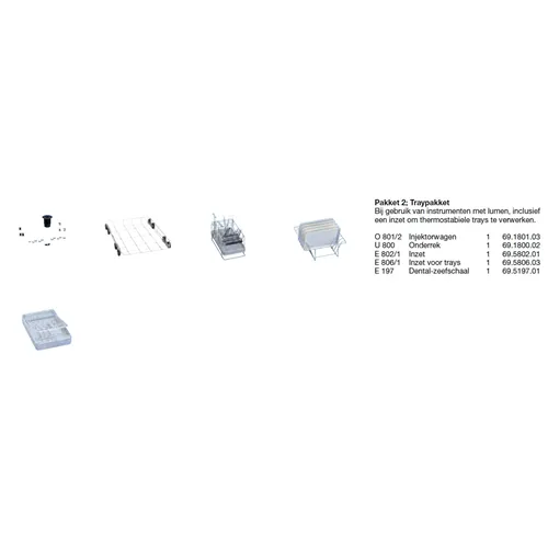 MIELE PAKKET 2 TRAYPAKKET TBV G7831
