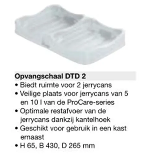 MIELE OPVANGSCHAAL VOOR 2 JERRY CANS DTD 2