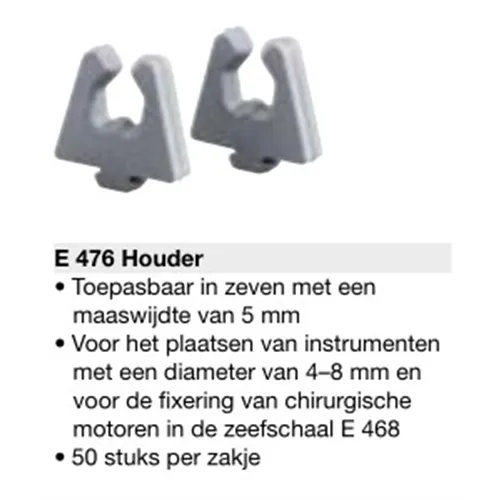 MIELE INZET HOUDER VOOR ZEEFREK E-468 NR.E-476 (50st)