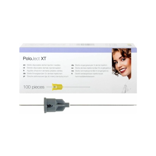 POLODENT POLOJECT XT INJECTIENAALDEN 27G LANG 0,4x36mm GRIJS (100st)