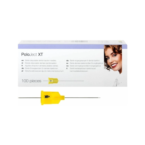 POLODENT POLOJECT XT INJECTIENAALDEN 30G KORT 0,3x21mm GEEL (100st)