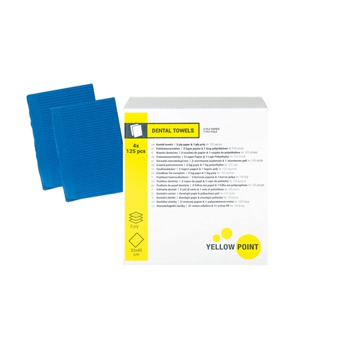 YELLOW POINT PATIENTEN SERVETTEN 33x44cm DONKERBLAUW (4x125st)
