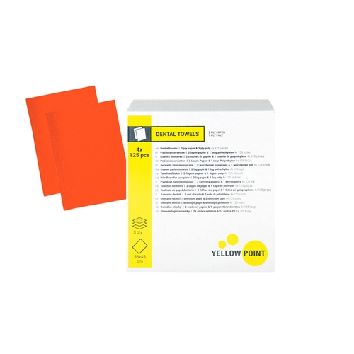 YELLOW POINT PATIENTEN SERVETTEN 33x44cm ORANJE (4x125st)