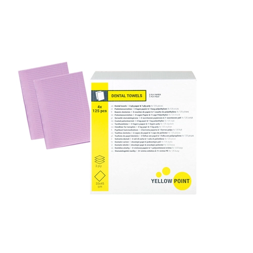 YELLOW POINT PATIENTEN SERVETTEN 33x44cm LAVENDEL (4x125st)