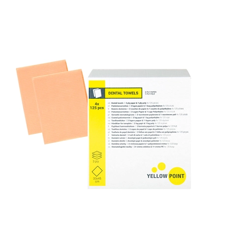 YELLOW POINT PATIENTEN SERVETTEN 33x44cm PERZIK (4x125st)