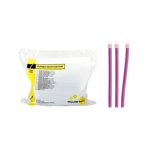 YELLOW POINT SPEEKSELZUIGERS FLEXIBEL LAVENDEL (100st)