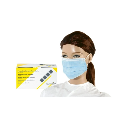 YELLOW POINT MONDMASKERS TYPE IIR MET ELASTIEKJES BLAUW (50st)