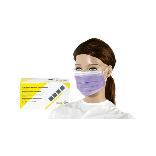 YELLOW POINT MONDMASKERS TYPE IIR MET ELASTIEKJES LAVENDEL (50st)