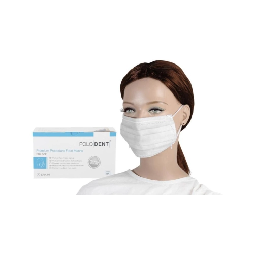 POLODENT MONDMASKERS TYPE IIR MET ELASTIEKJES WIT (50st)