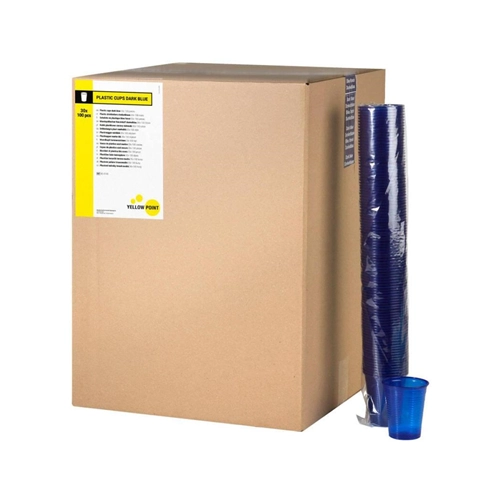 YELLOW POINT DRINKBEKERS 180cc DONKERBLAUW (3000st)