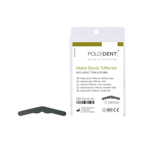 POLODENT MATRIXBANDJES NR.2 TOFFLEMIRE DUN 0,05mm (12st)