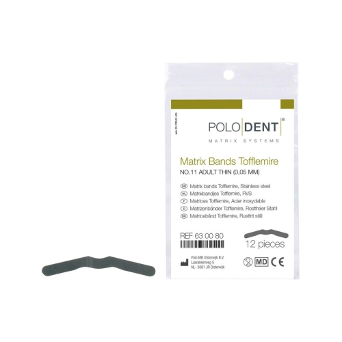 POLODENT MATRIXBANDJES NR.11 TOFFLEMIRE DUN 0,05mm (12st)