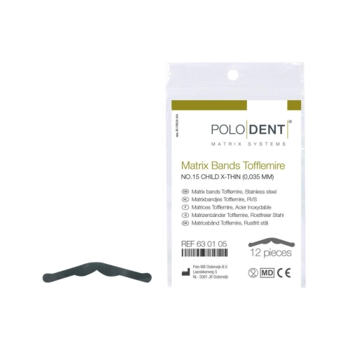 POLODENT MATRIXBANDJES NR.15 TOFFLEMIRE X-DUN 0,035mm (12st)