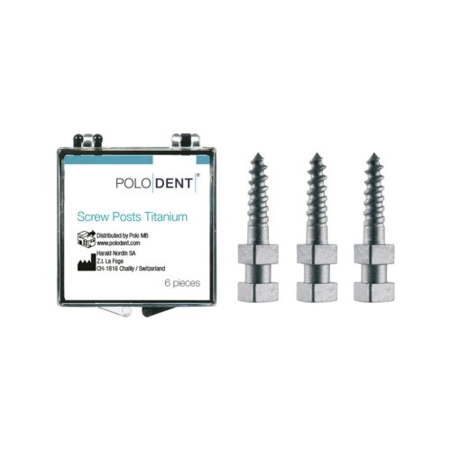 POLODENT SCREW POSTS TITANIUM S-2 8X1,20mm (6st)