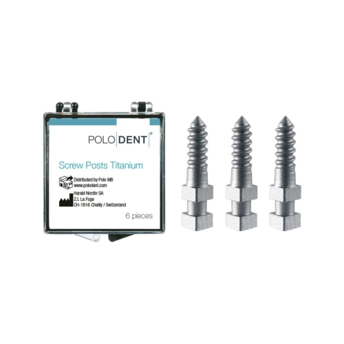 POLODENT SCREW POSTS TITANIUM S-4 8X1,50mm (6st)