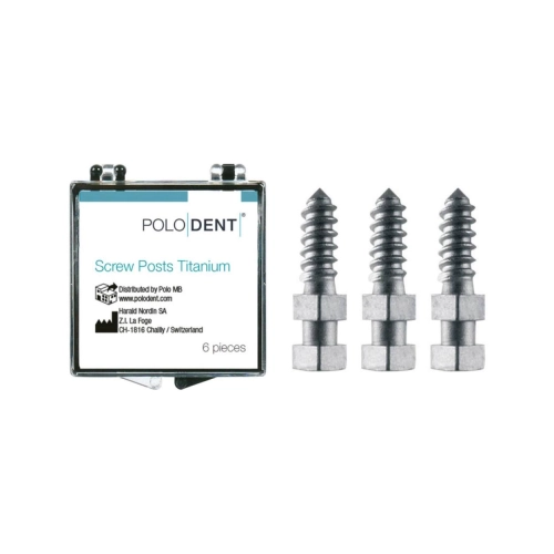 POLODENT SCREW POSTS TITANIUM S-5 8X1,65mm (6st)