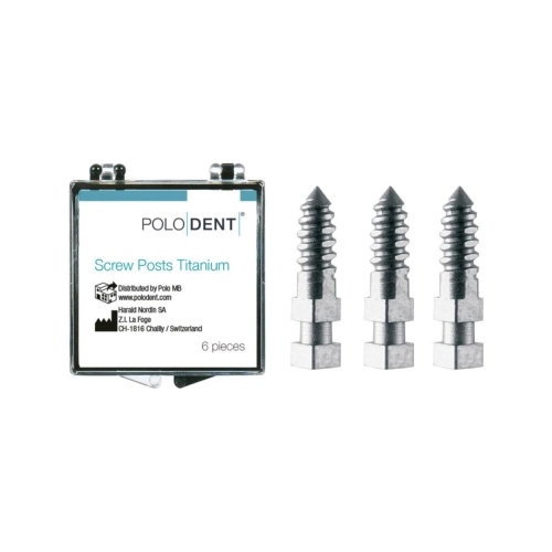 POLODENT SCREW POSTS TITANIUM S-6 8X1,80mm (6st)