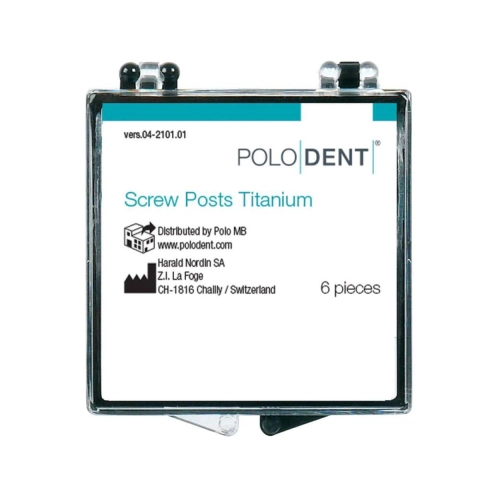 POLODENT SCREW POSTS TITANIUM M-1 9,5X1,05mm (6st)