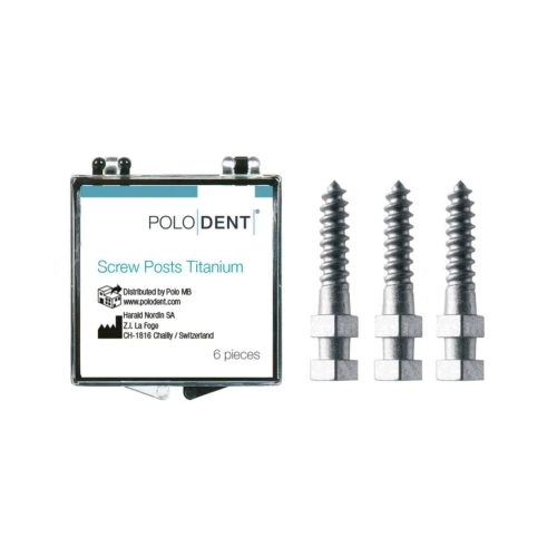POLODENT SCREW POSTS TITANIUM M-4 9,5X1,50mm (6st)