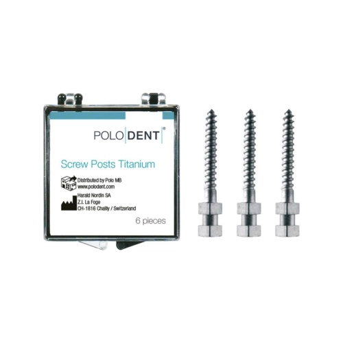 POLODENT SCREW POSTS TITANIUM L-2 12X1,20mm (6st)